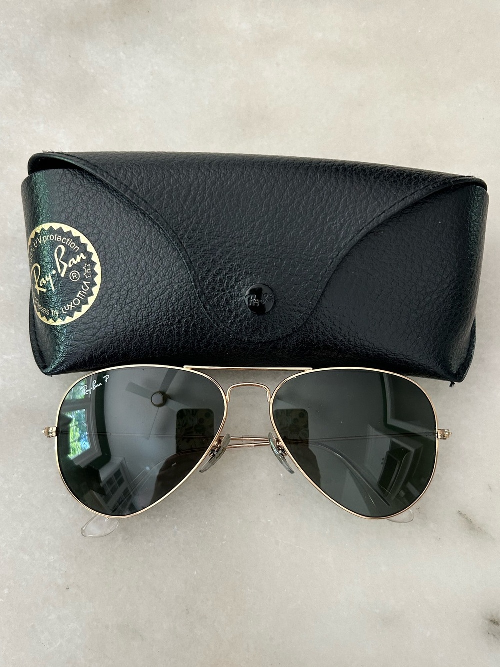 Ray-Ban RB3025 Gold Aviator Classic Polarized 58mm